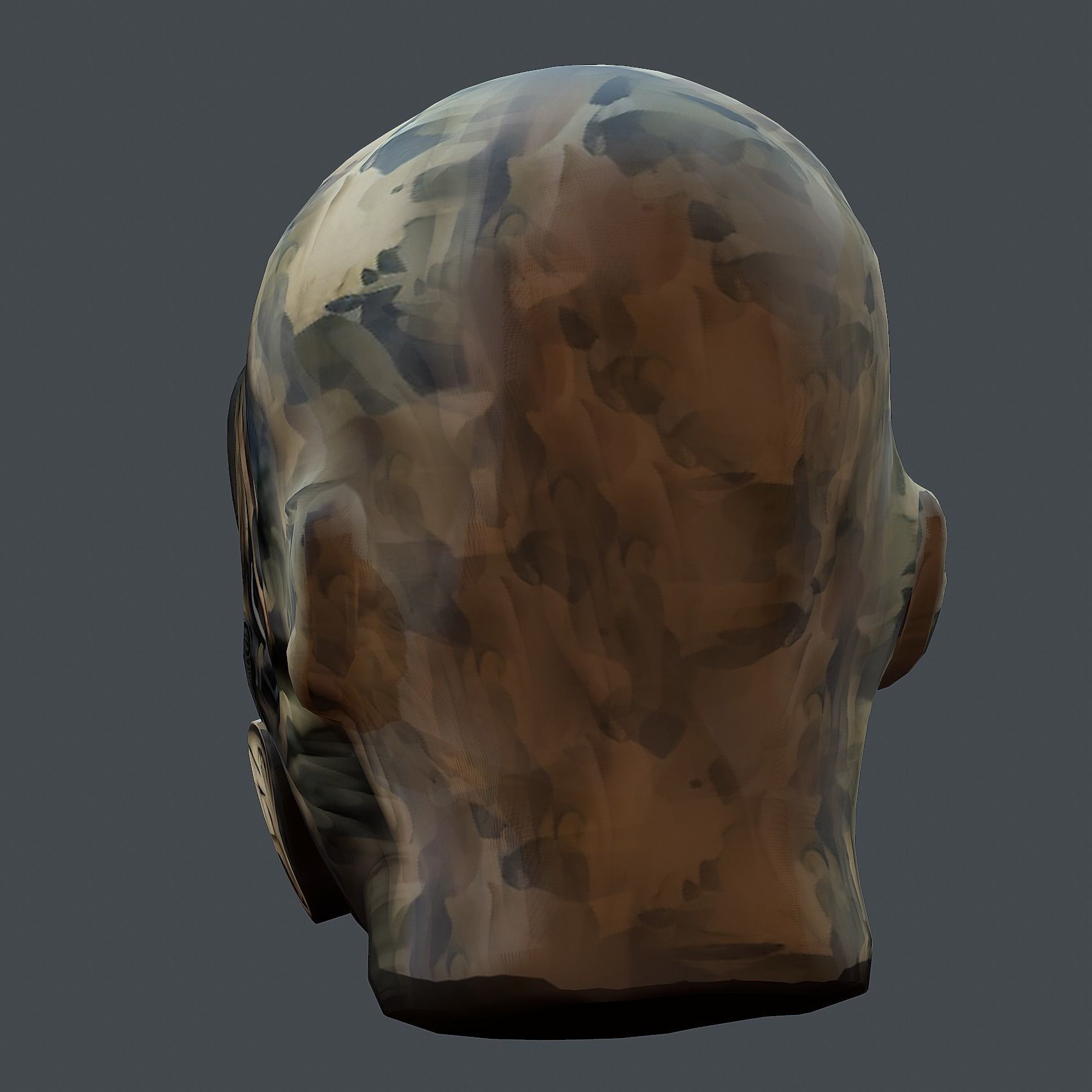 Gas mask helmet 3d model military combat Low-poly 3D model Low-poly 3D model_11