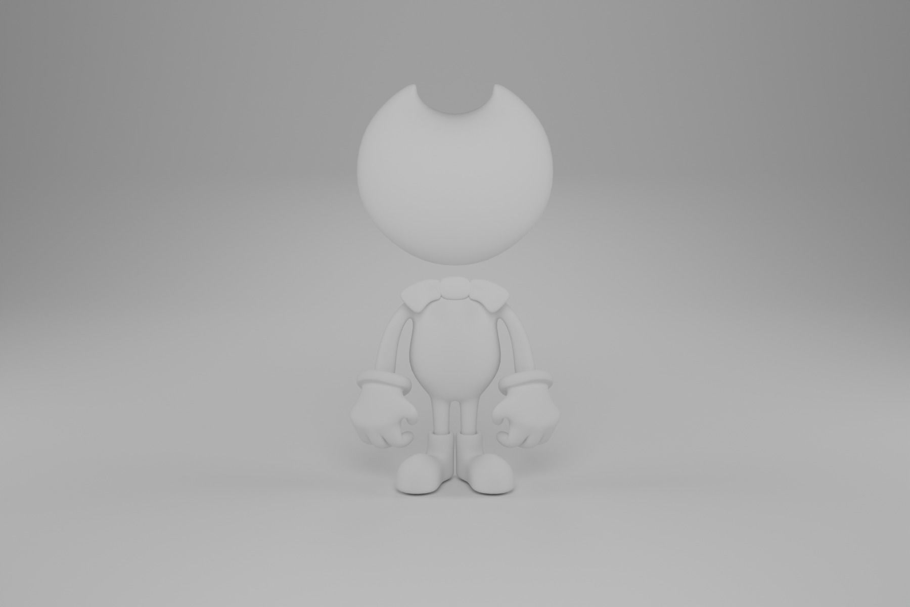 Bendy The Ink Demon Game-Ready 3D Character Model Low-poly 3D model_3