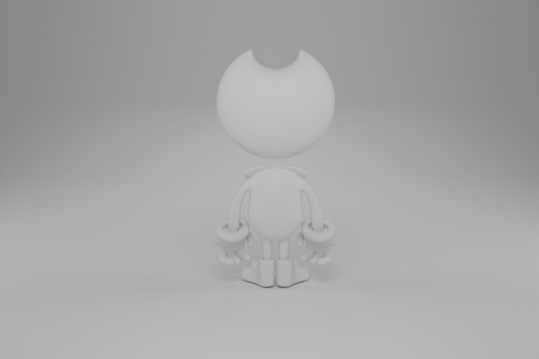 Bendy The Ink Demon Game-Ready 3D Character Model Low-poly 3D model_5