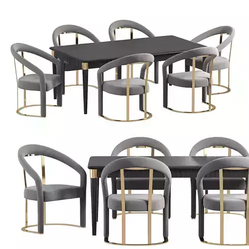 Crown chair Curved Dining Chair table