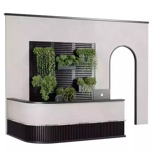 Reception Desk and Wall plant - office furniture 10