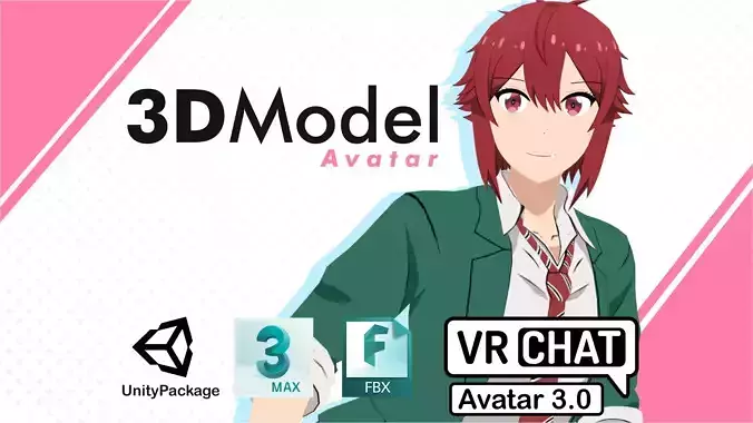 Tomo chan VRChat 3D model