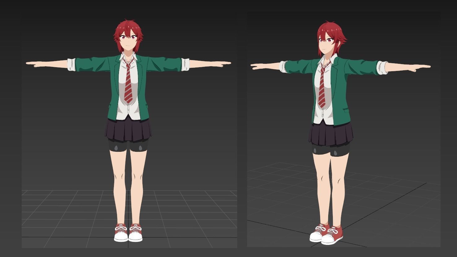 Tomo chan VRChat 3D model_1