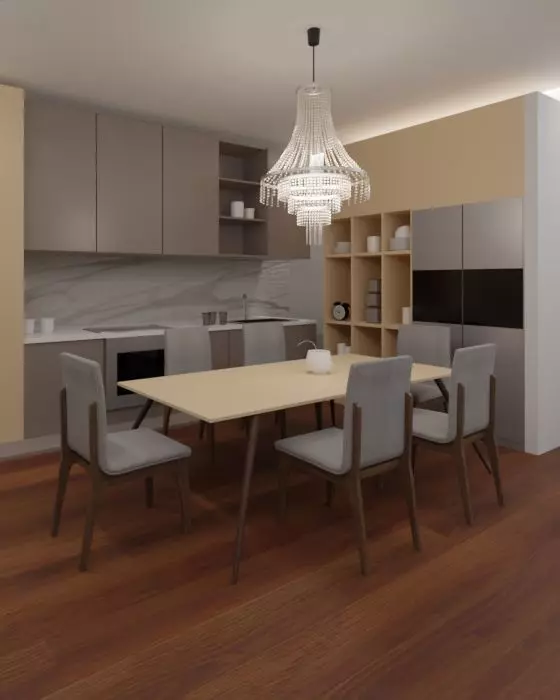 Dining and Kitchen Scene 3D model