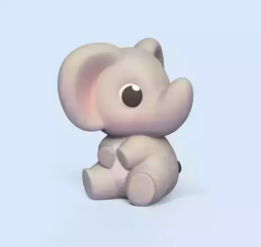 Sitting Baby Elephant