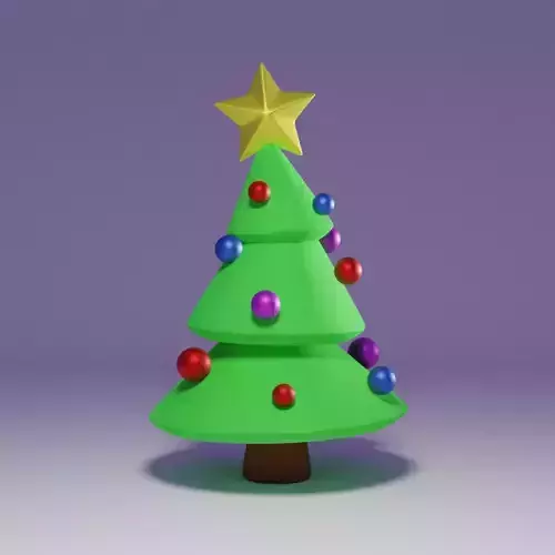 Christmas tree 3D icon