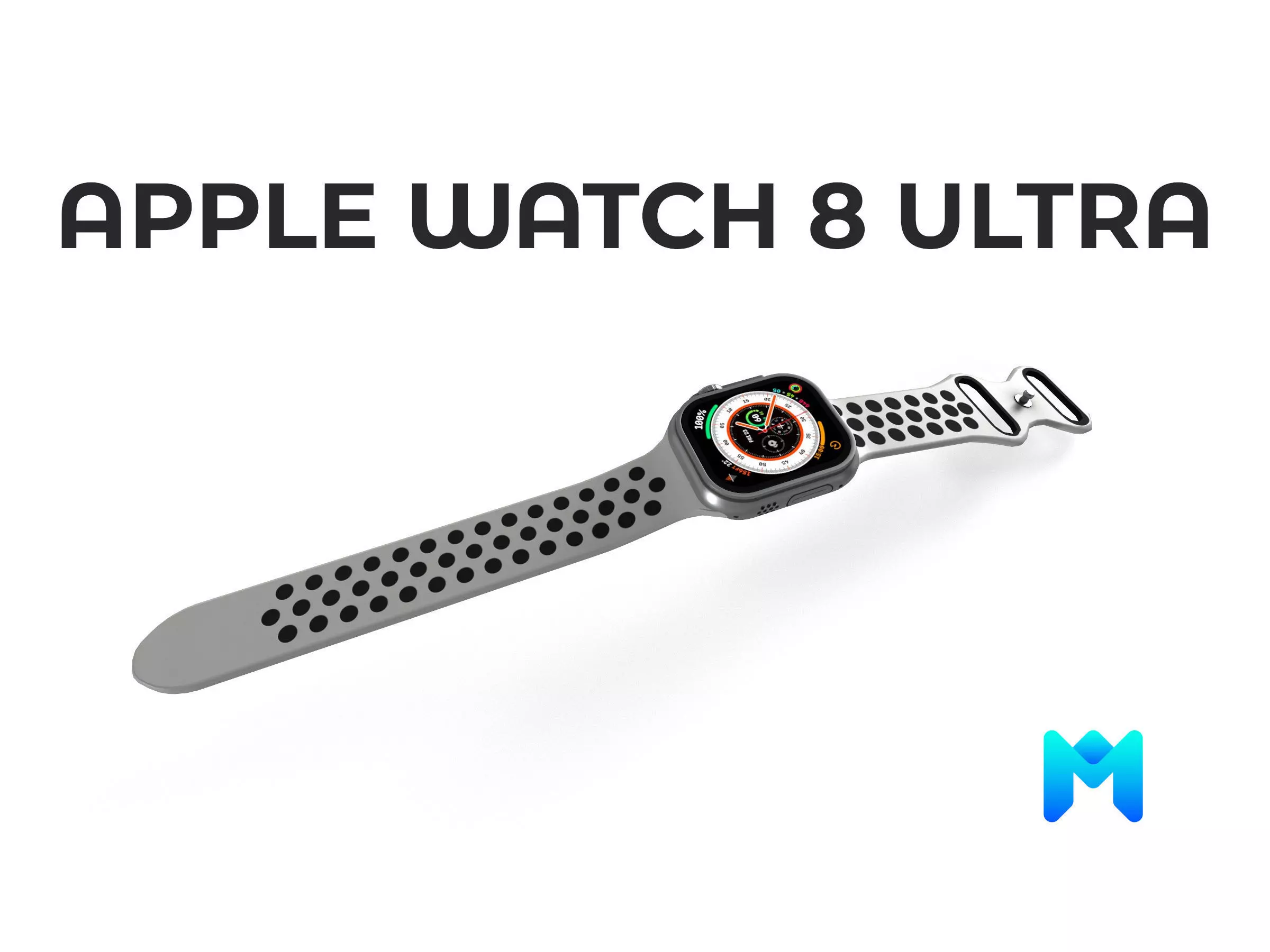 2022 Apple Watch series 8 ultra game asset Low-poly 3D model