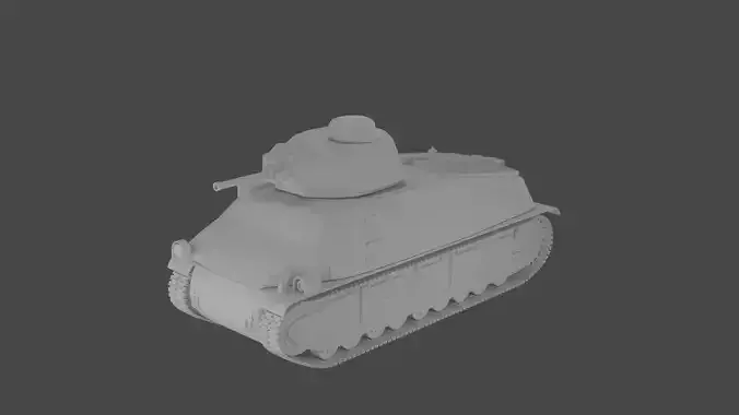 3D Tank model side of car