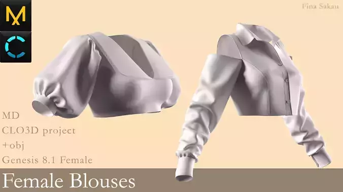 Female Blouses Marvelous Designer
