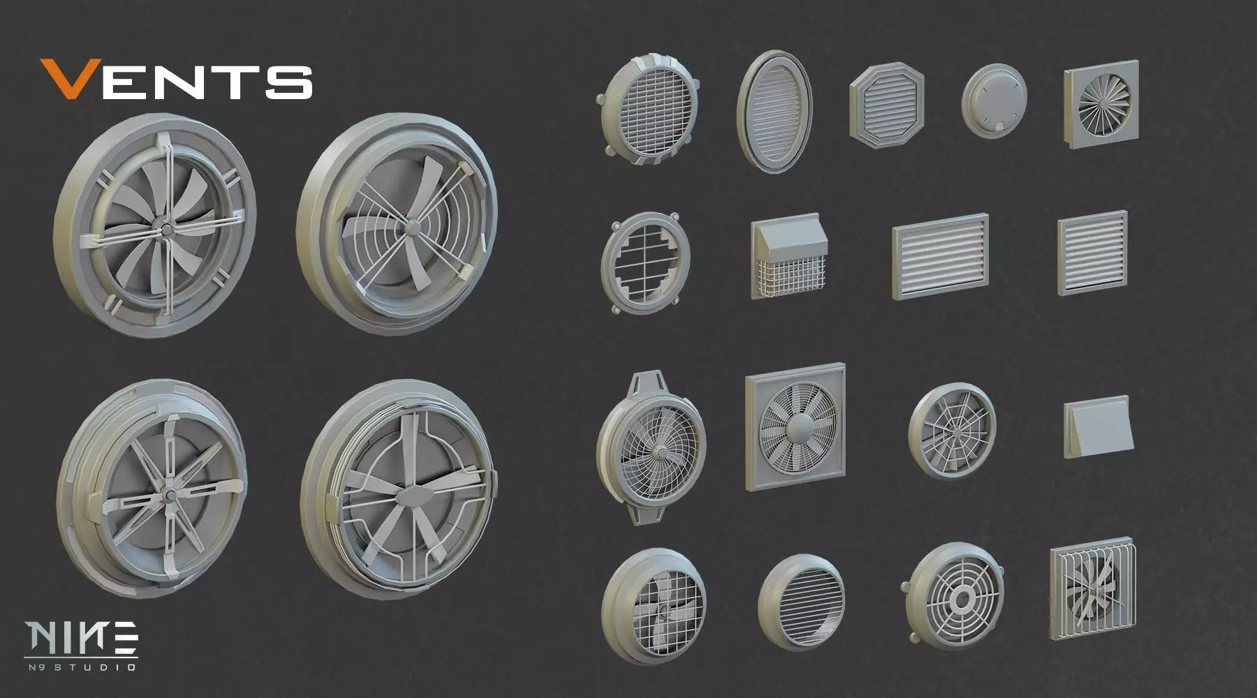 Rooftops props 3D model_3