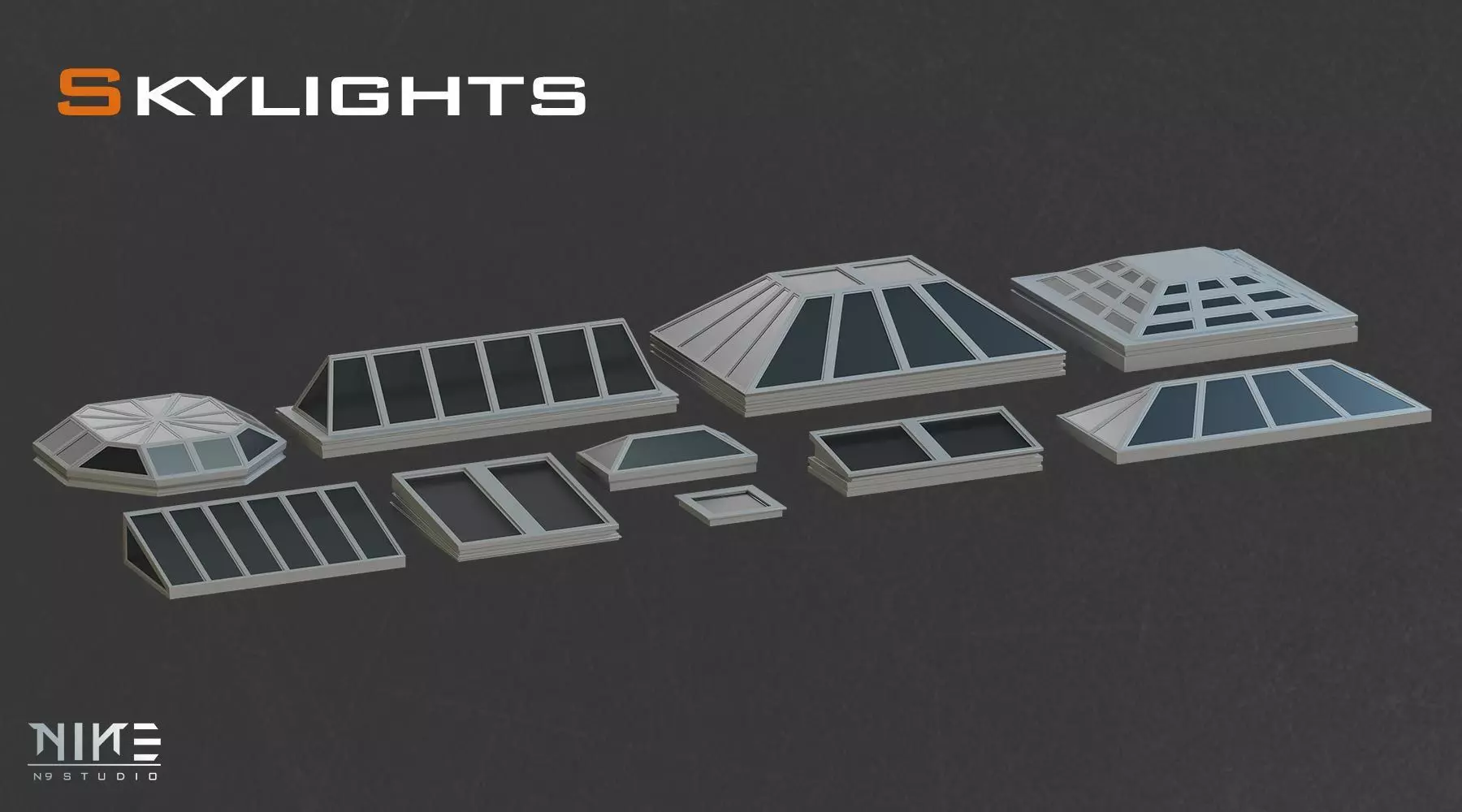 Rooftops props 3D model_8