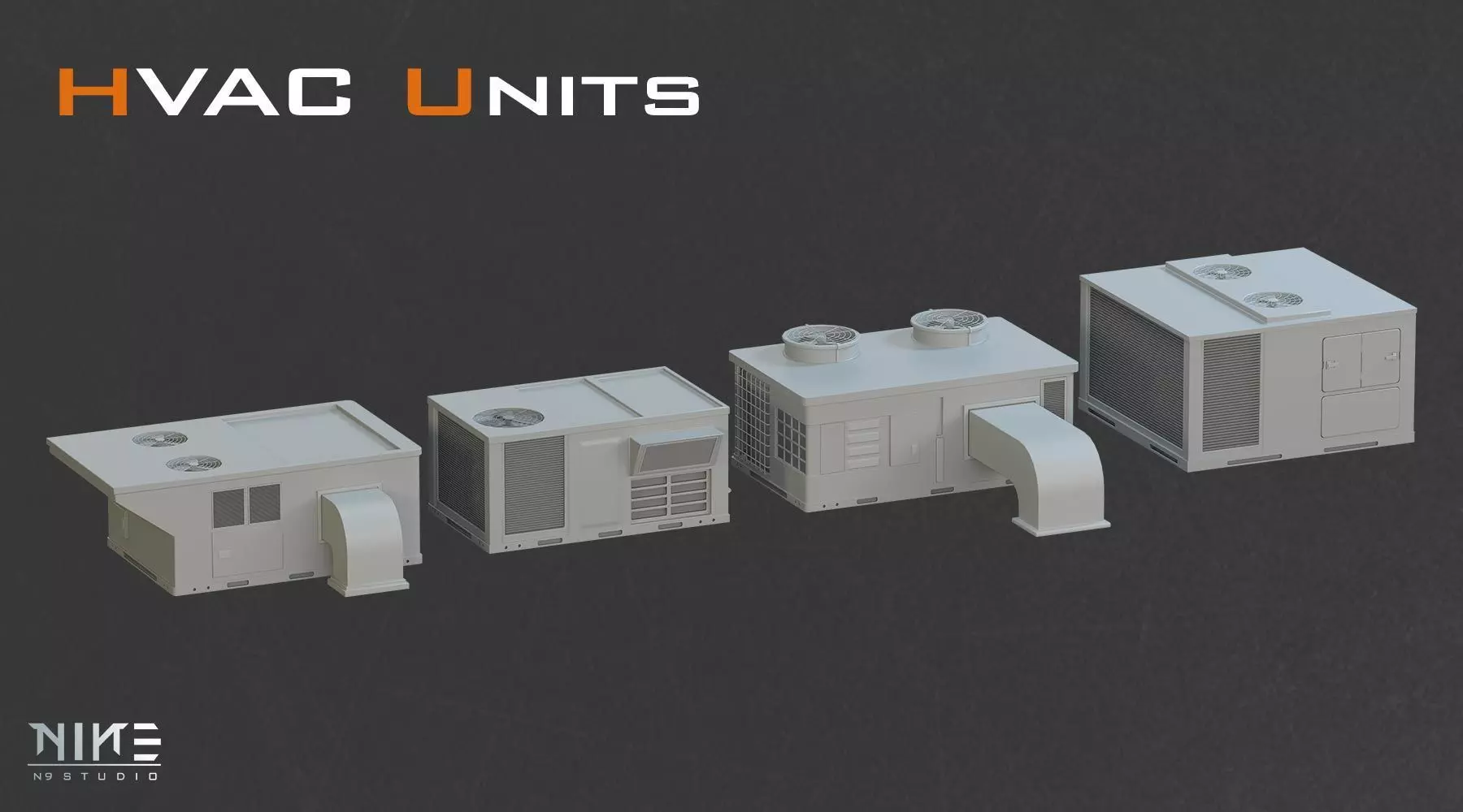 Rooftops props 3D model_4