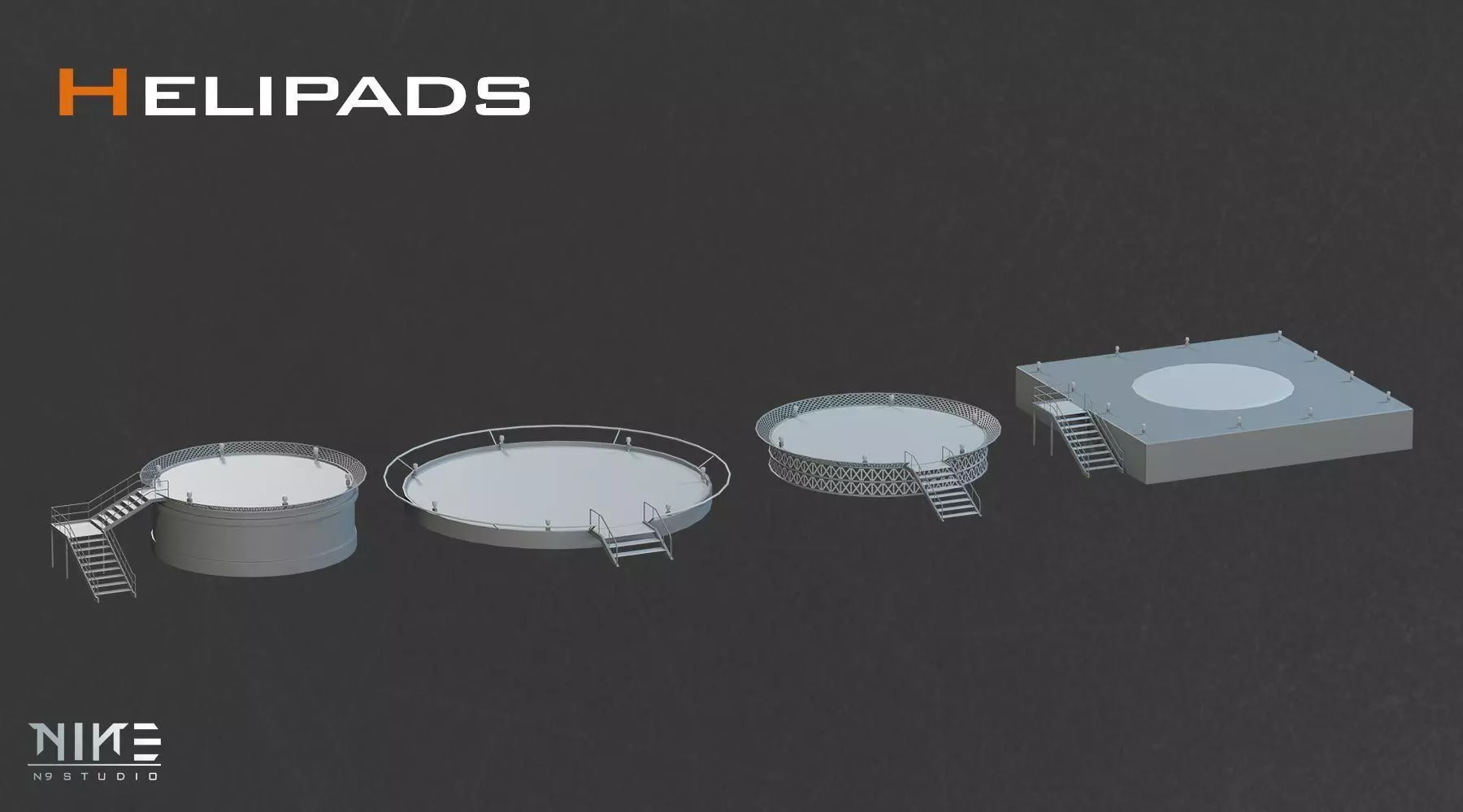 Rooftops props 3D model_15