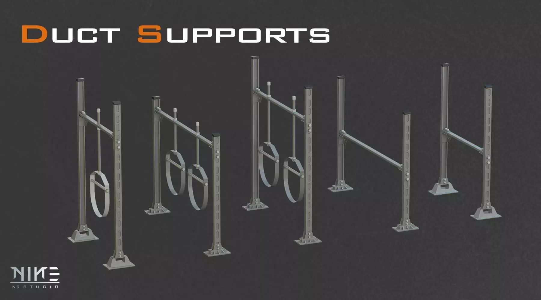 Rooftops props 3D model_11