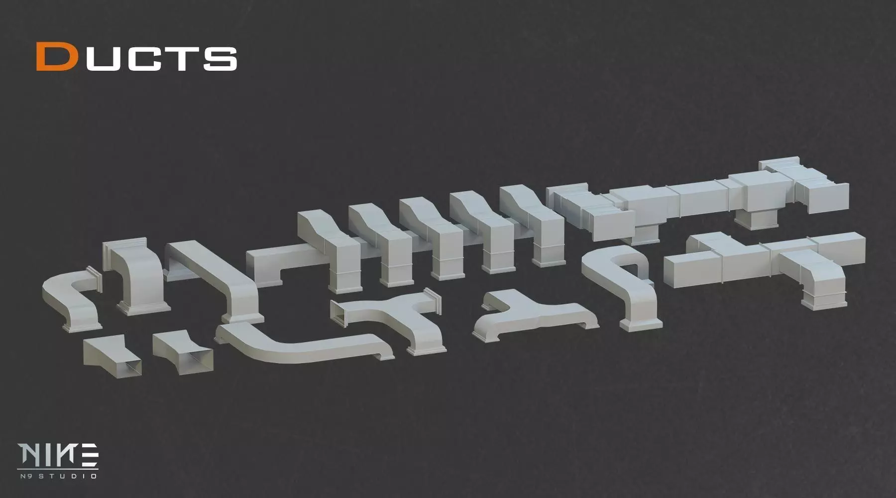 Rooftops props 3D model_10