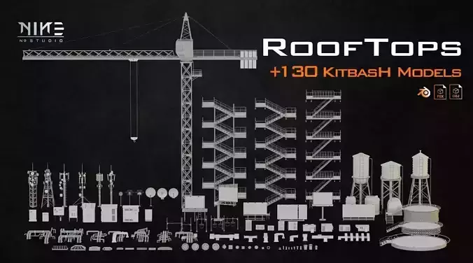 Rooftops props 3D model