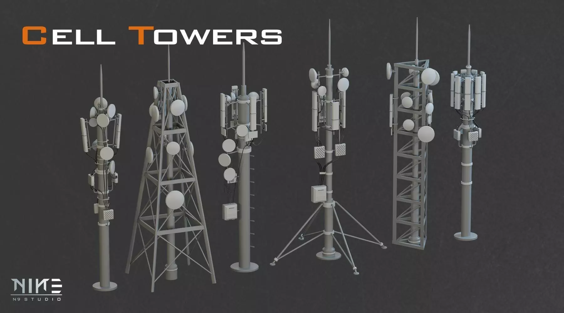 Rooftops props 3D model_1