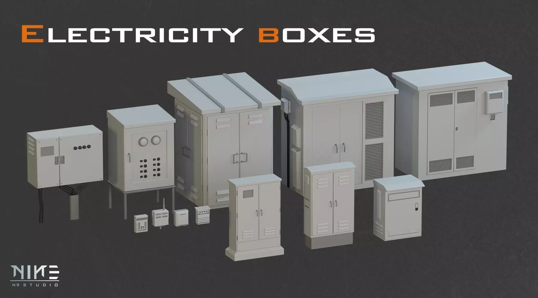 Rooftops props 3D model_12