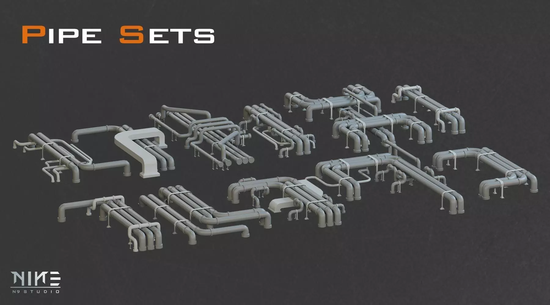 Rooftops props 3D model_9