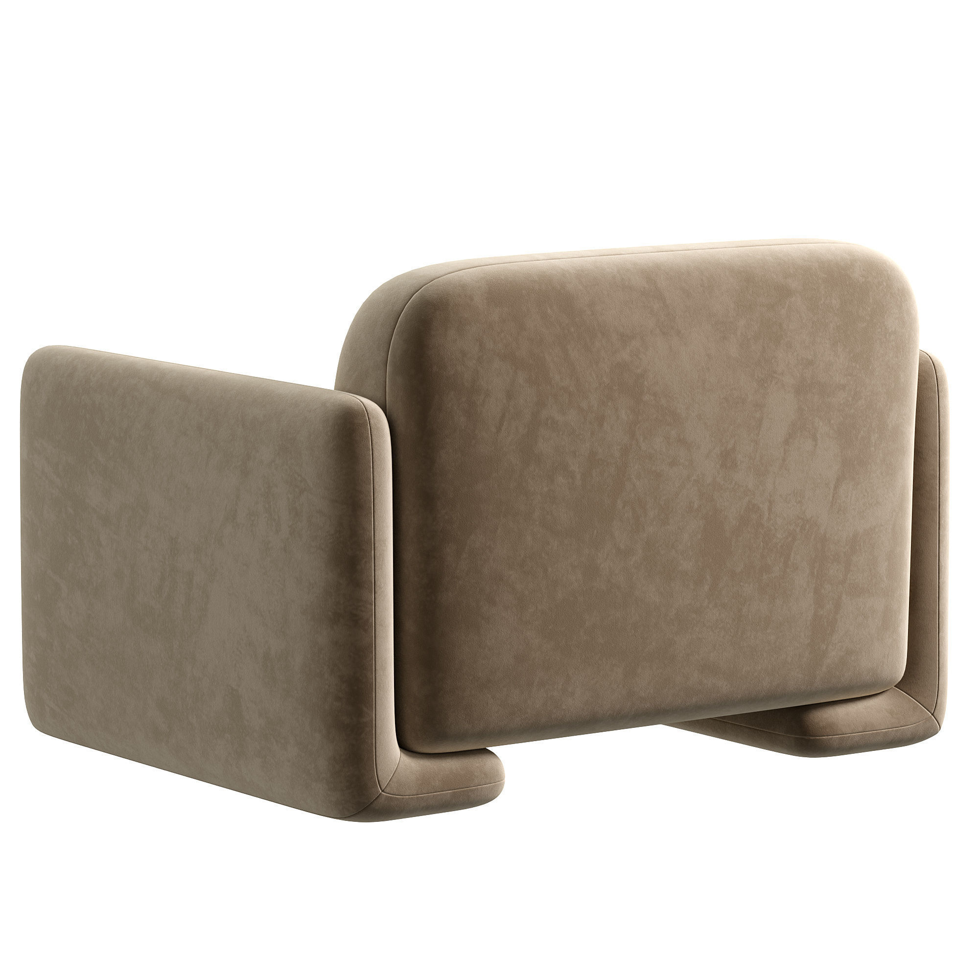 Fauteuil in bouclette Balzac Paris X LRI 3D model_2