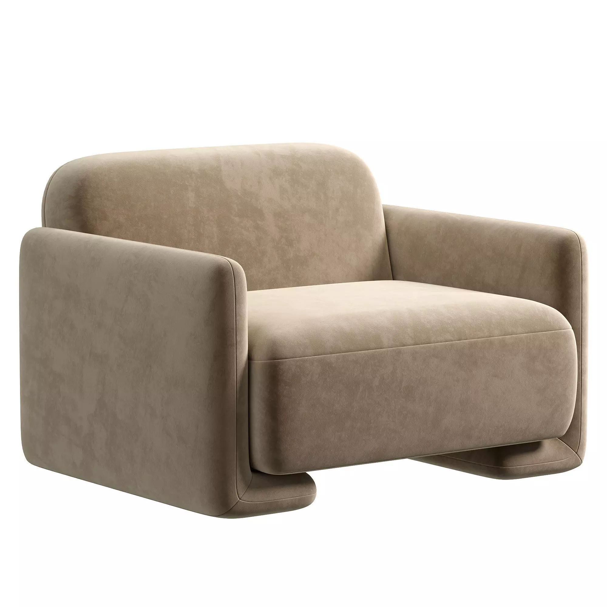 Fauteuil in bouclette Balzac Paris X LRI 3D model_0