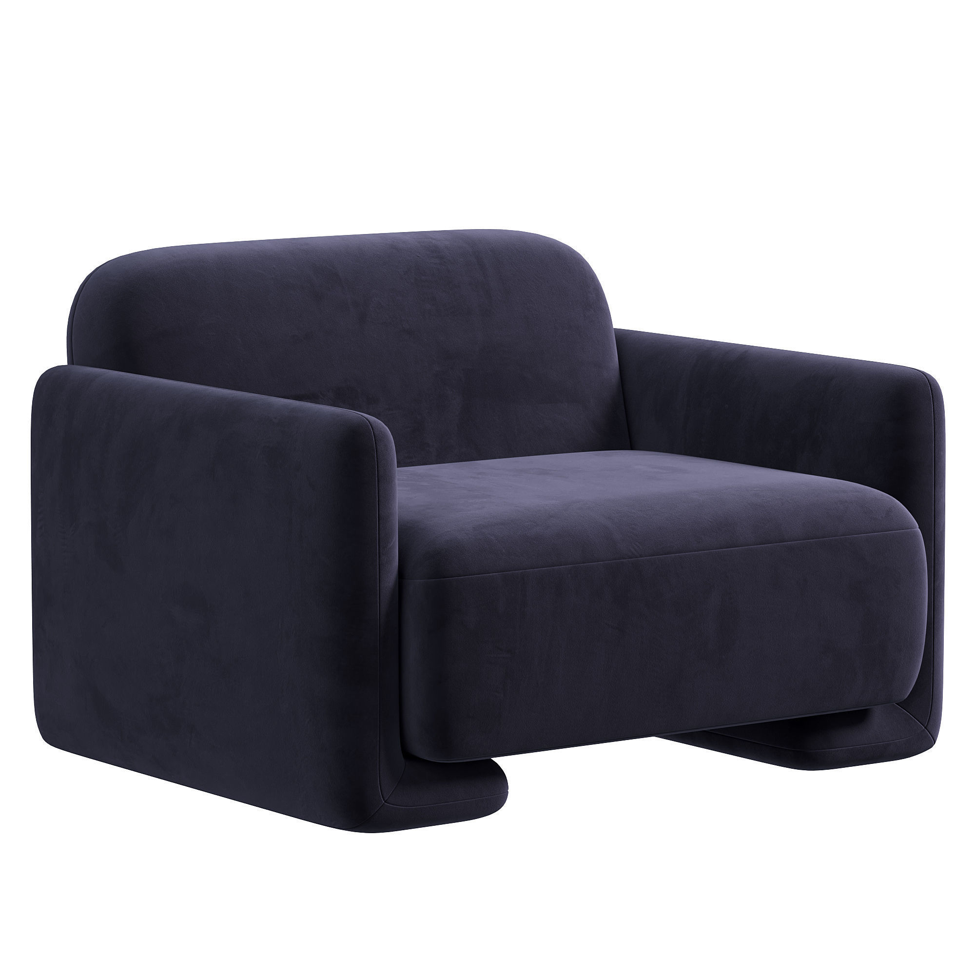 Fauteuil in bouclette Balzac Paris X LRI 3D model_1