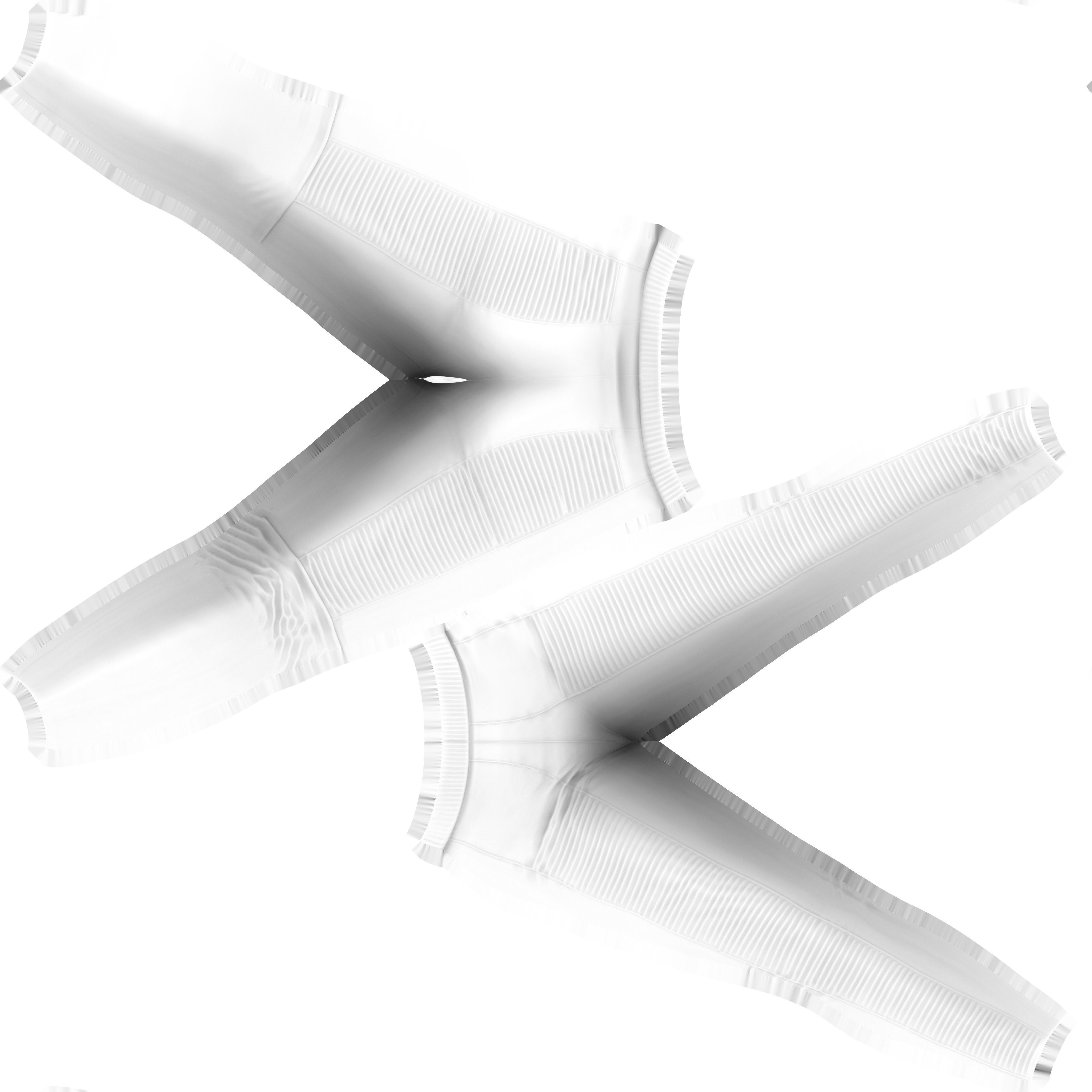 Army Look Stretch Legging Pants Low-poly 3D model_12