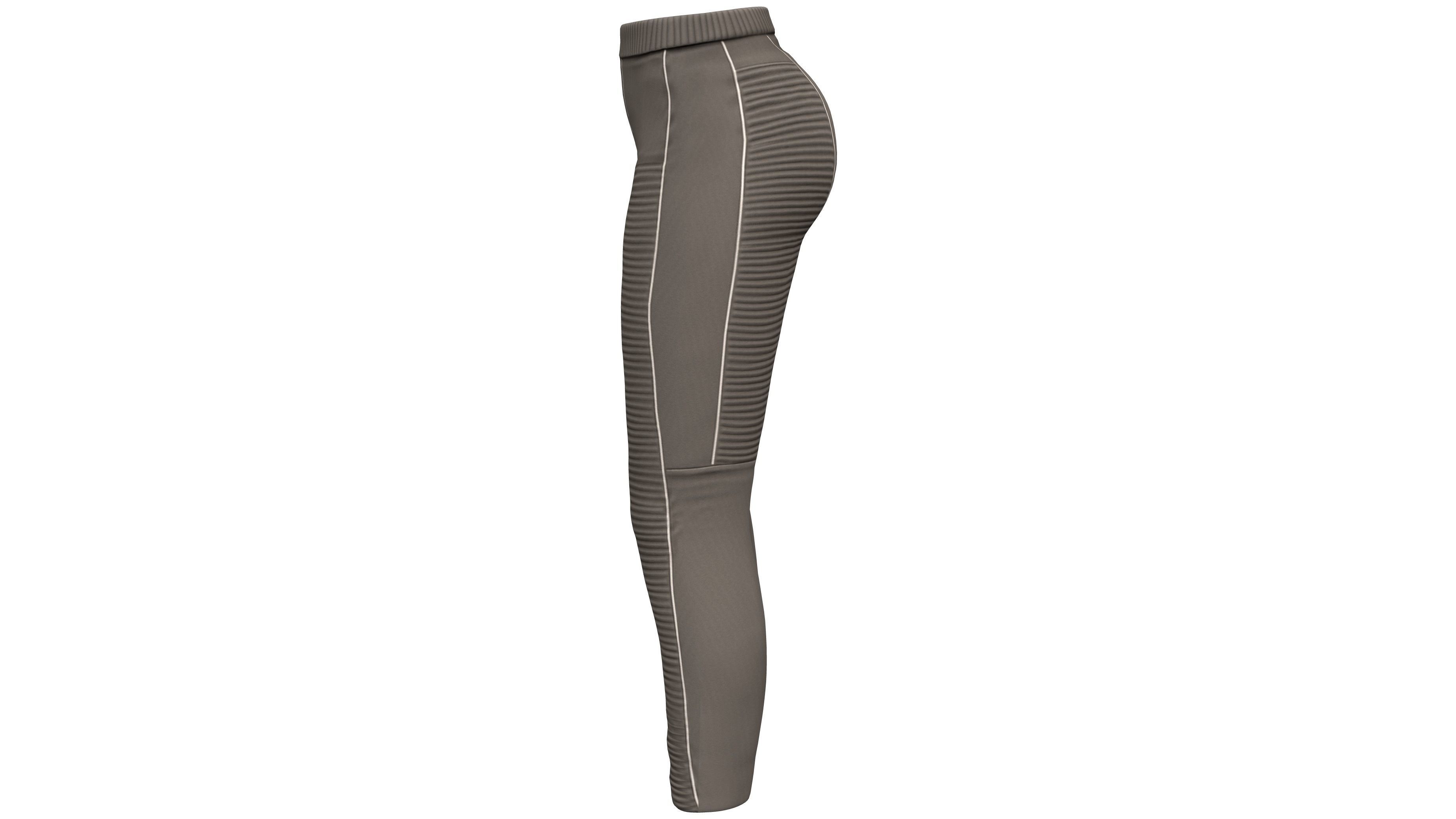 Army Look Stretch Legging Pants Low-poly 3D model_3