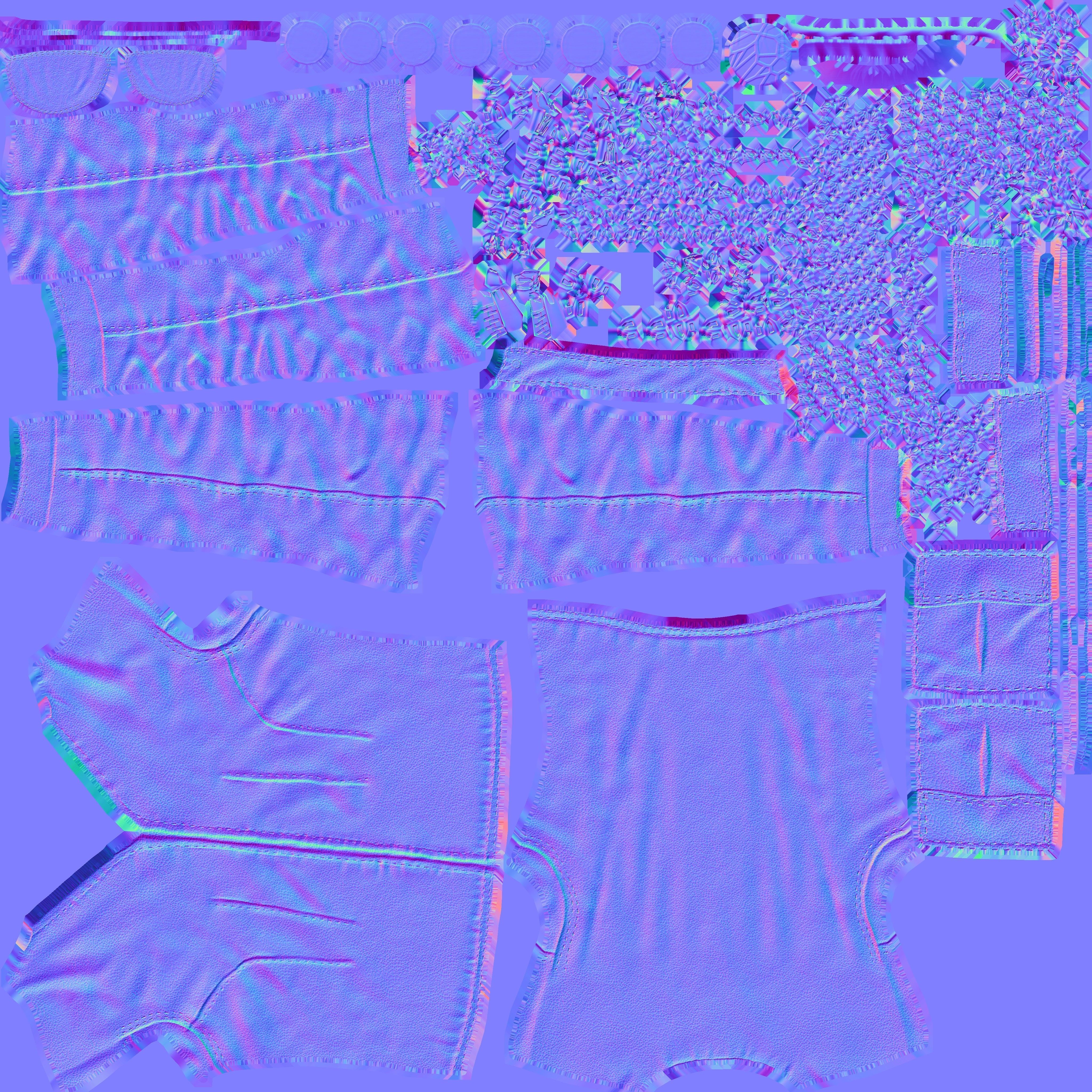 Female Brown Zipped Biker Racer Leather Jacket Low-poly 3D model_10