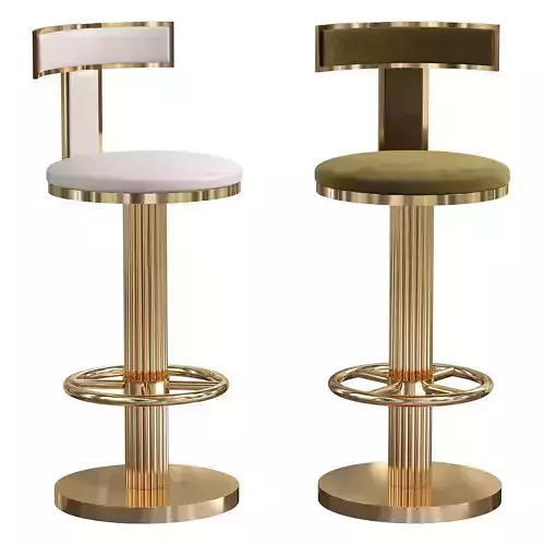 Gold Stainless Steel High Bar Stool Chair