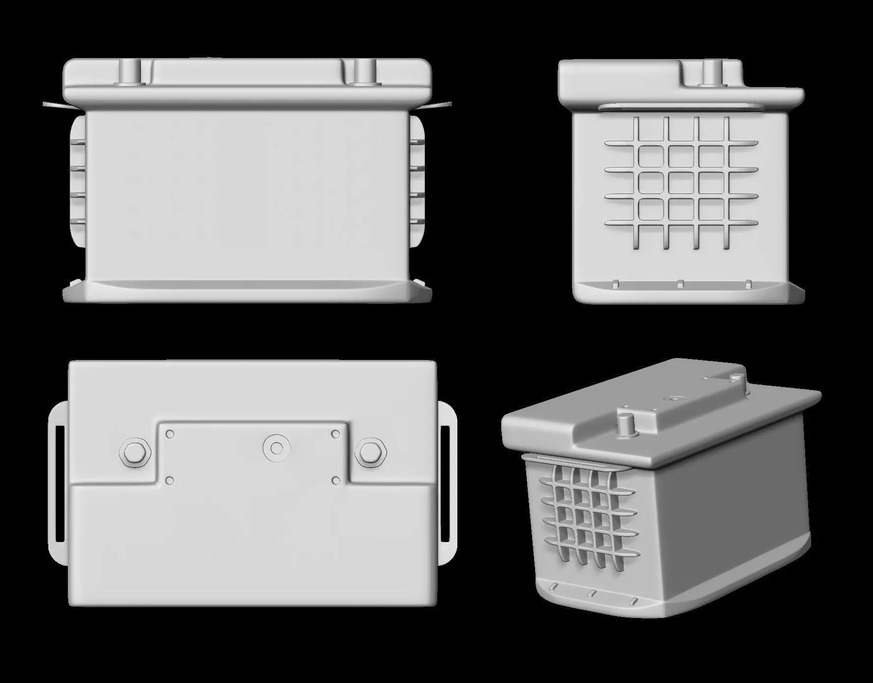 CAR BATTERY 3D print model
