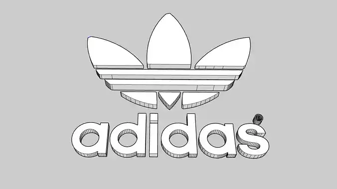 Adidas Logo 3D print model