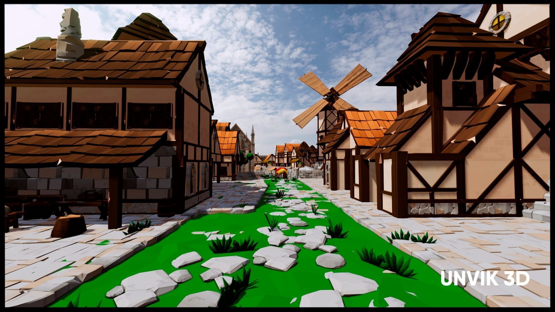 Lowpoly Modular Buildings Low-poly 3D model_8