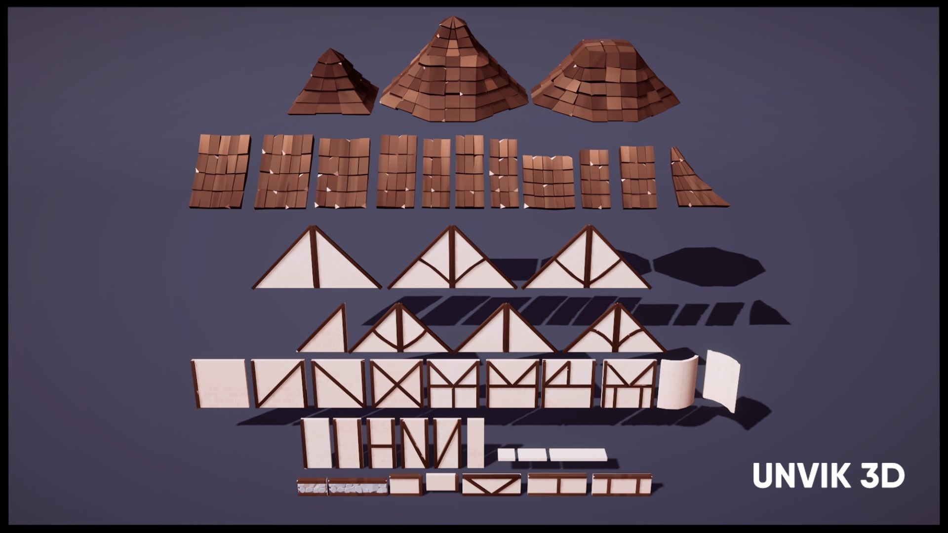 Lowpoly Modular Buildings Low-poly 3D model_4