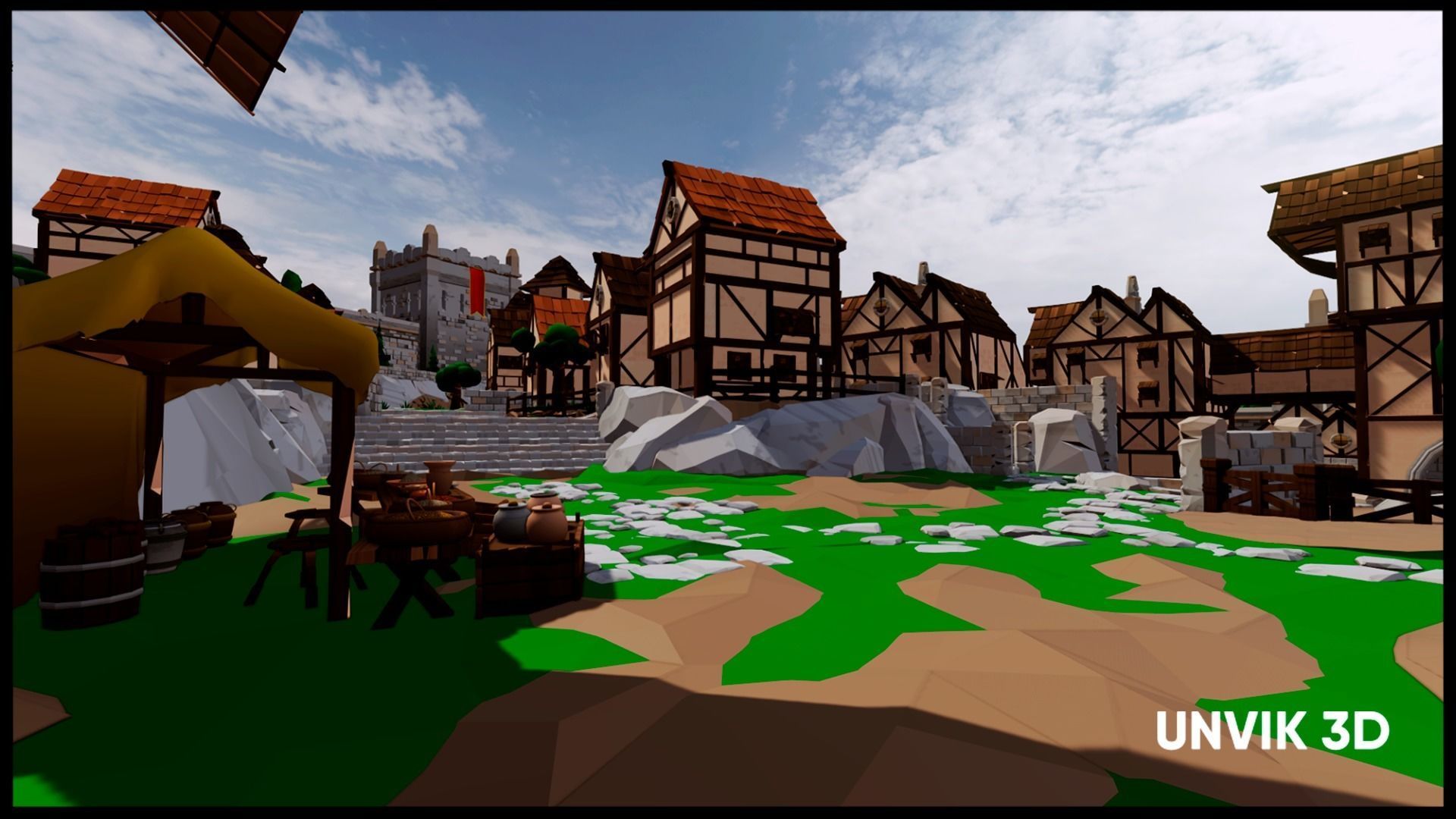 Lowpoly Modular Buildings Low-poly 3D model_14