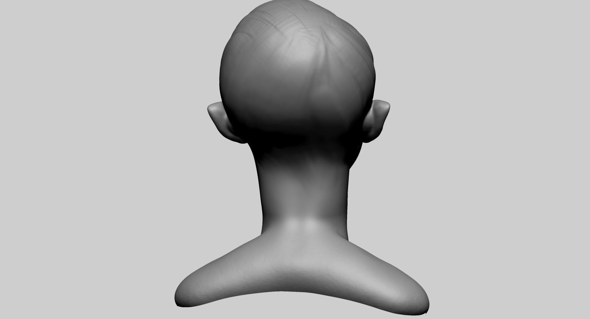 Stylized Female Head I 3D model_3