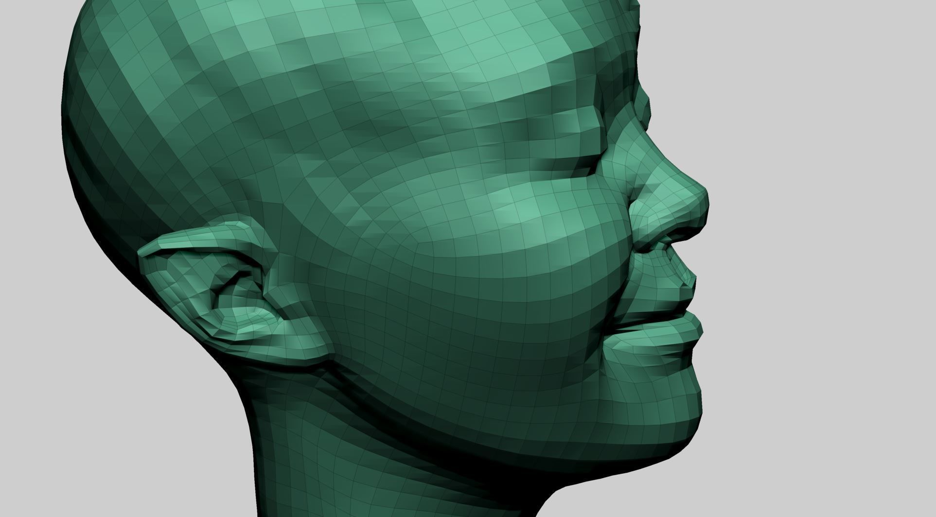 Stylized Female Head I 3D model_10