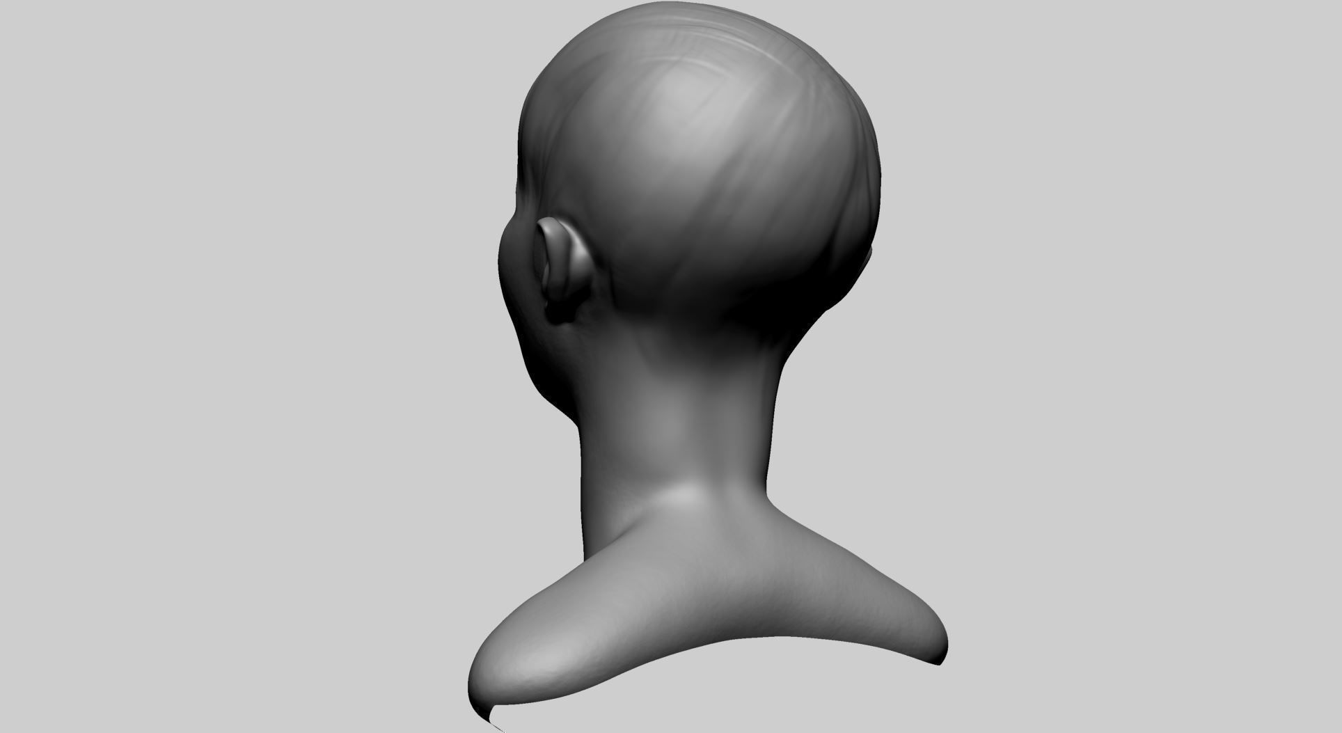 Stylized Female Head I 3D model_4