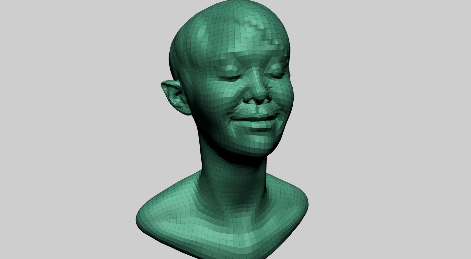 Stylized Female Head I 3D model_11