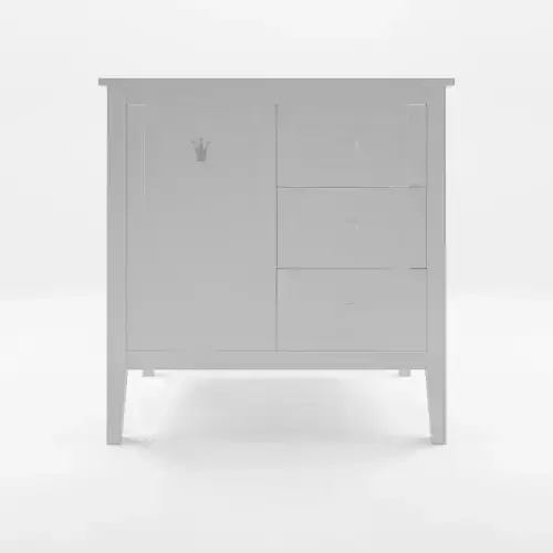 3D Model of  Changing table - White