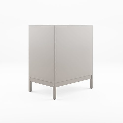 3D Model of  Dresser Storage space - Grey Low-poly 3D model