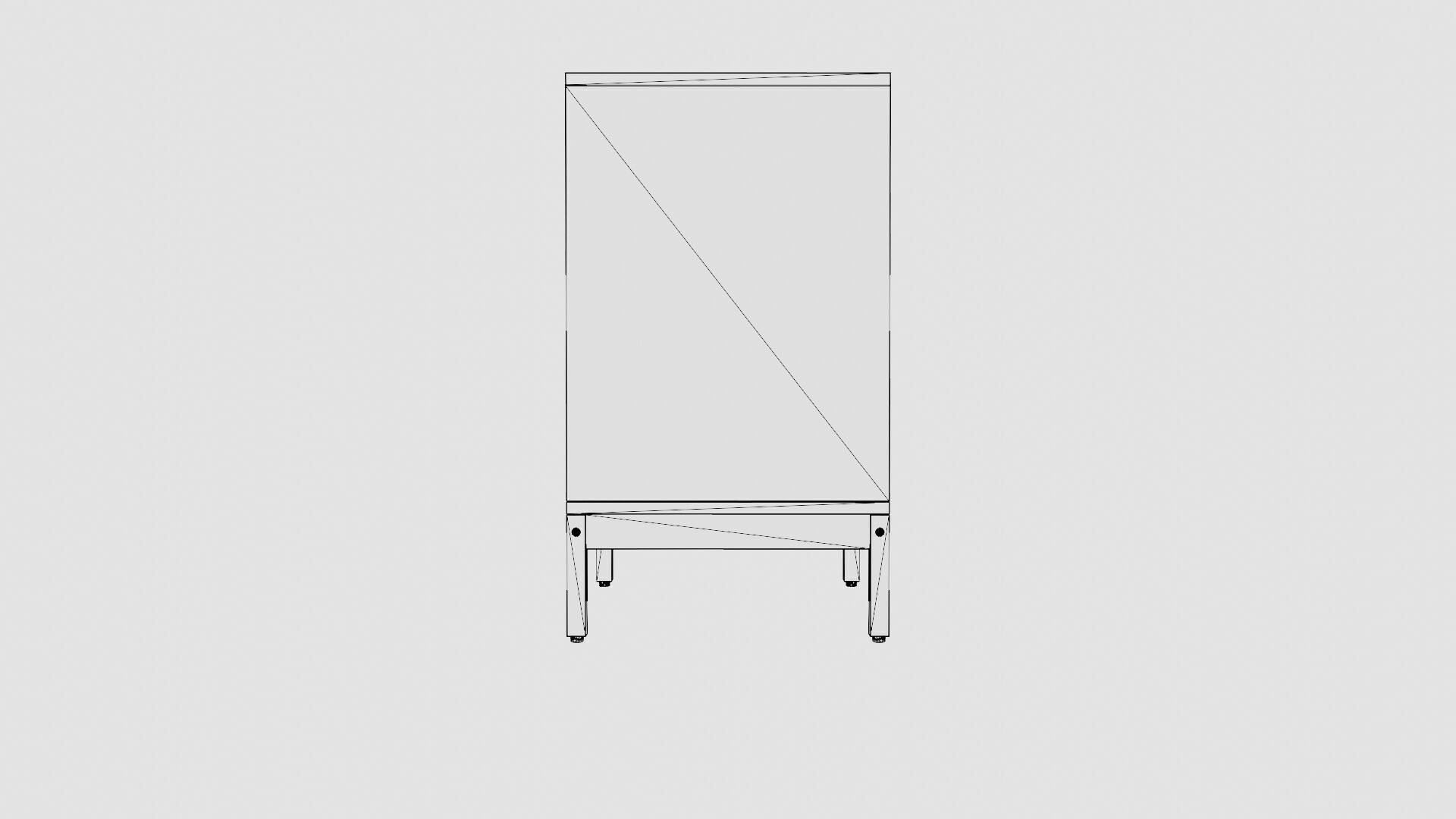 3D Model of Stokke home chest of drawers white Low-poly 3D model_8