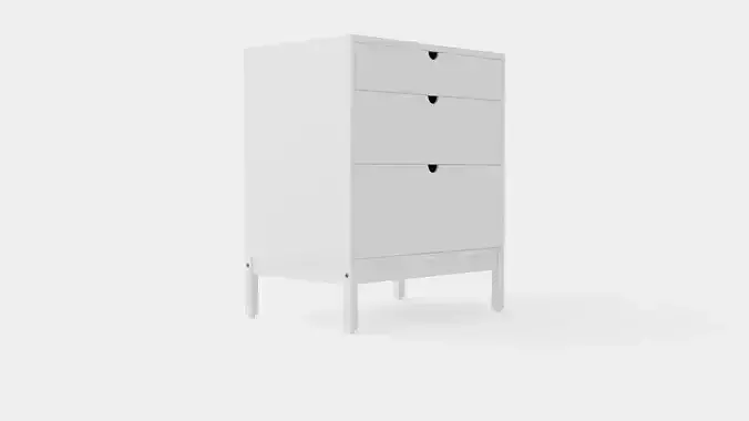 3D Model of  Stokke home chest of drawers white