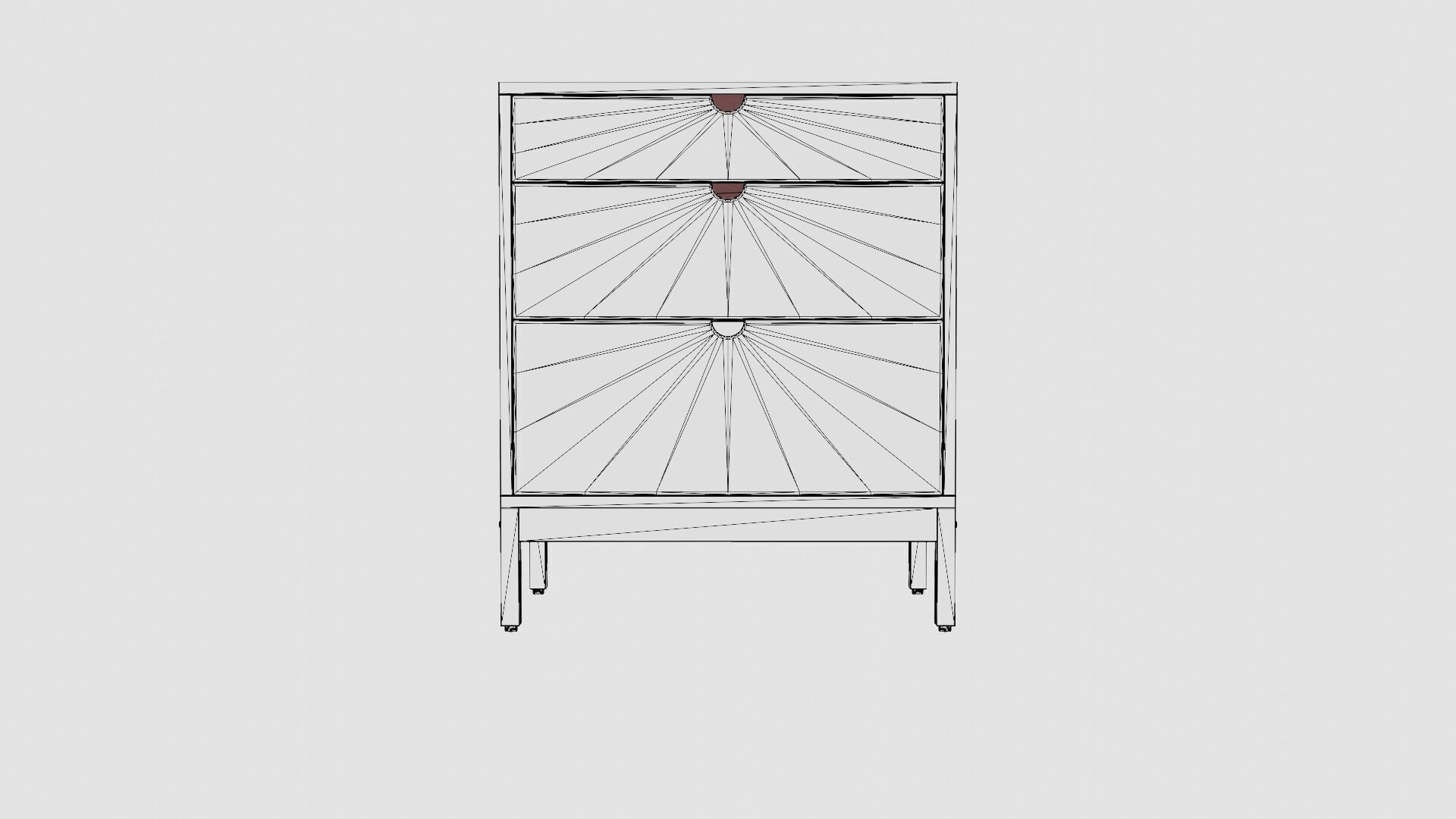 3D Model of Stokke home chest of drawers white Low-poly 3D model_6