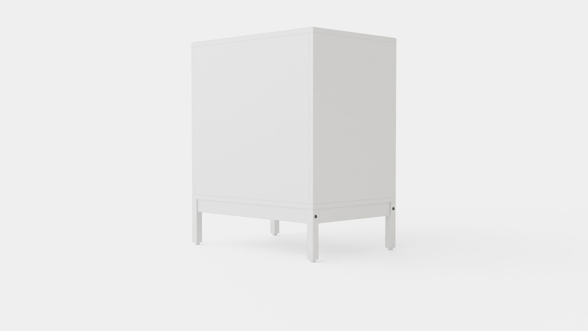 3D Model of Stokke home chest of drawers white Low-poly 3D model_3