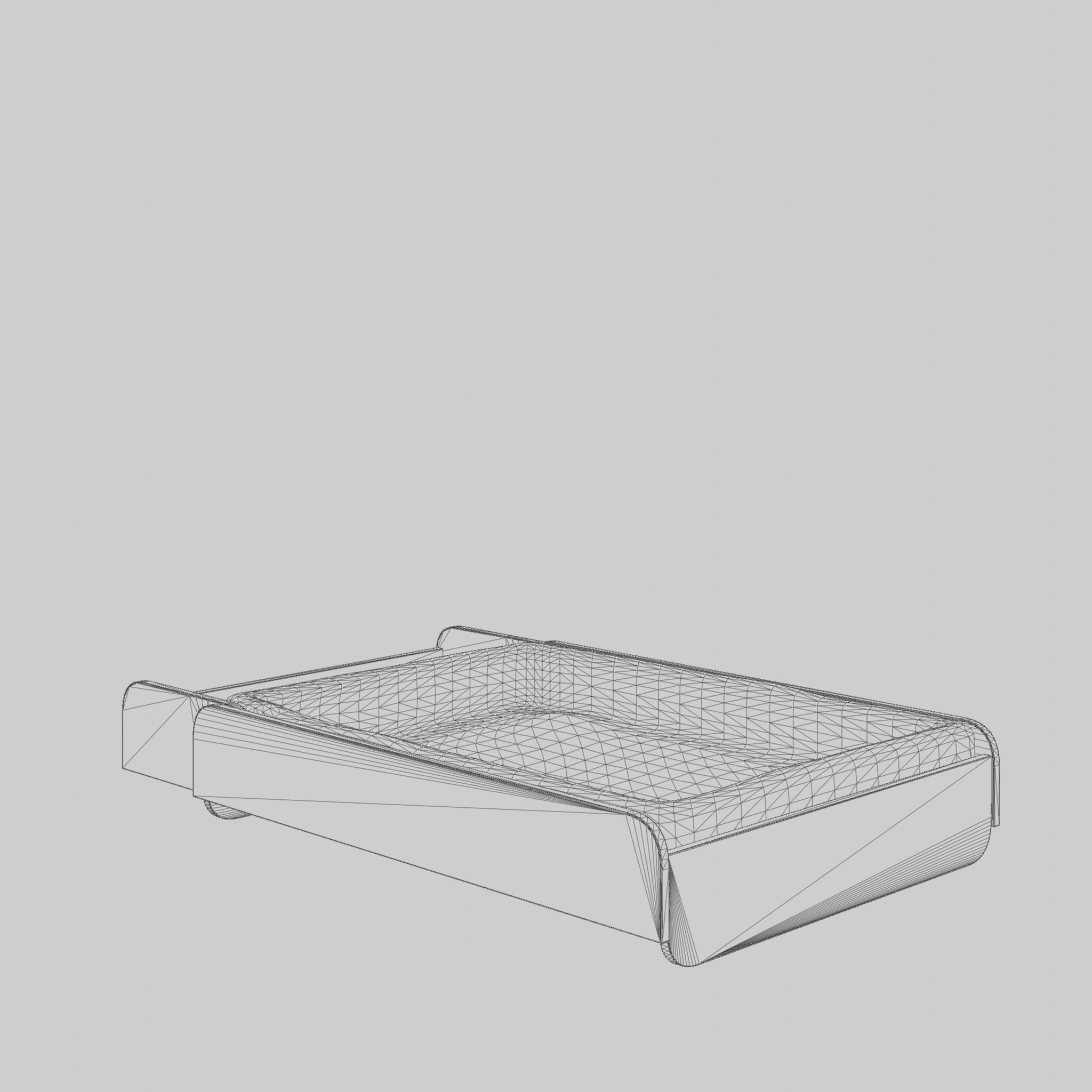 3D Model of Stokke home changing table white Low-poly 3D model_4
