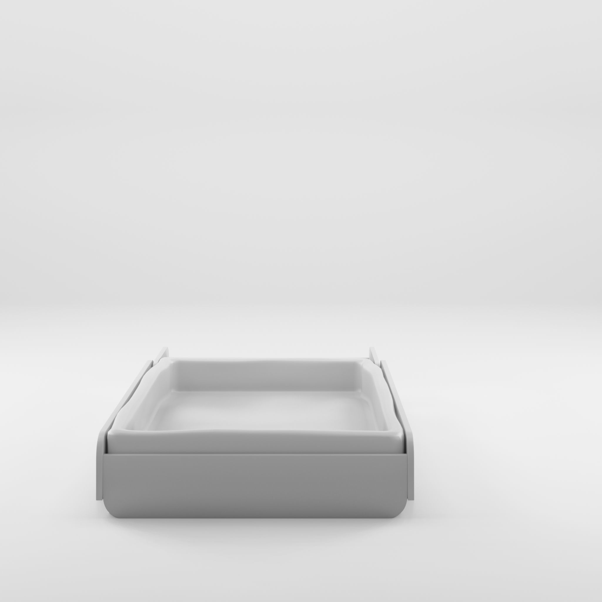 3D Model of Stokke home changing table white Low-poly 3D model_2