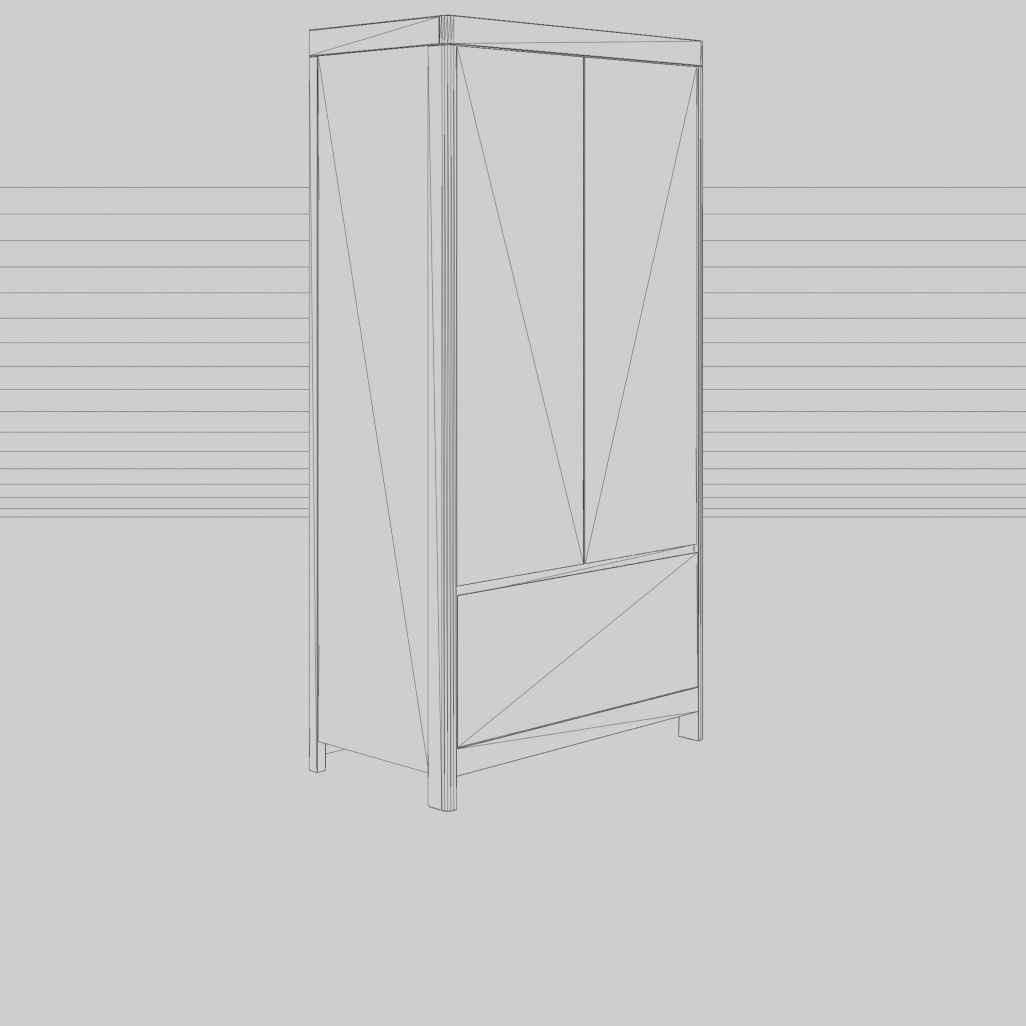 3D Model of  Troll wardrobe Lukas Low-poly 3D model_7
