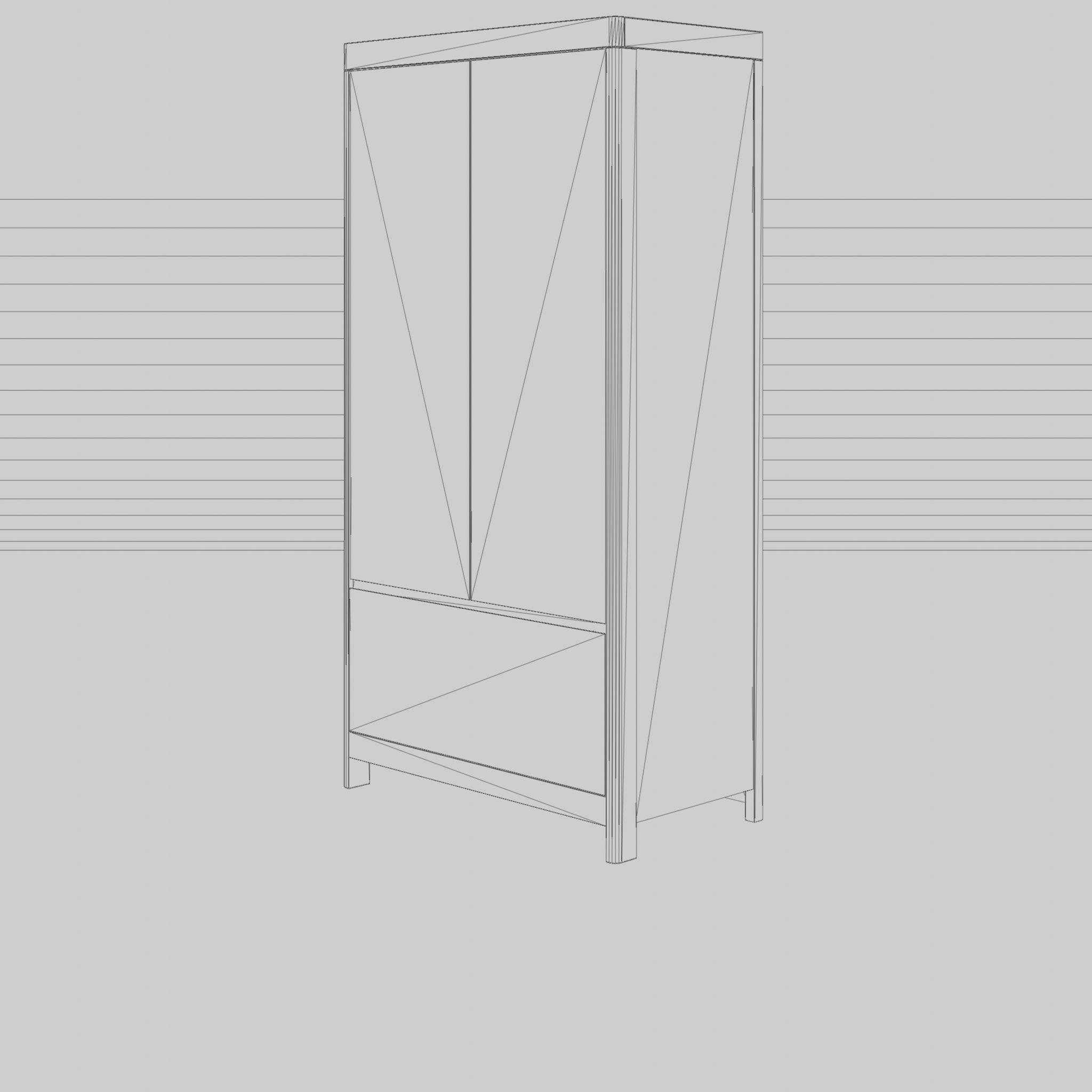 3D Model of  Troll wardrobe Lukas Low-poly 3D model_6