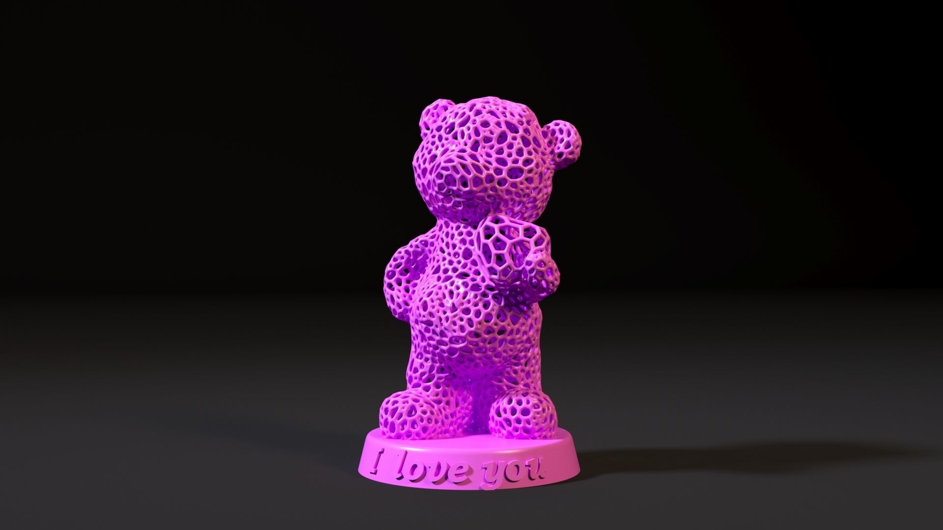 Love Bear 3D print model_9